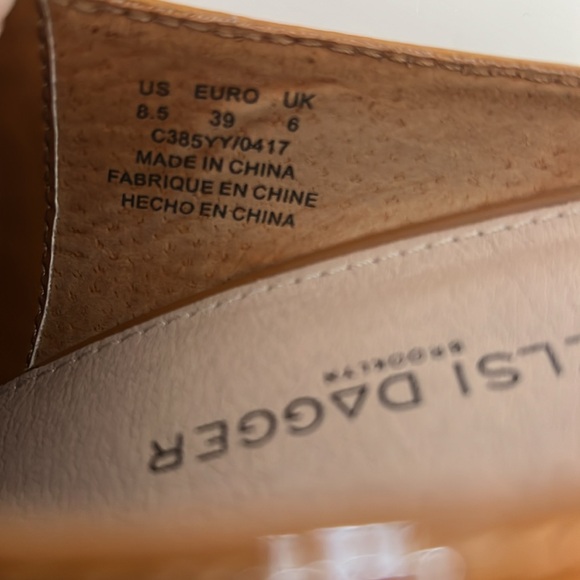 Kelsi Dagger mustard gold suede mules booties Women’s Sz 8.5 - Picture 9 of 9